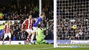 Images Dated 30th November 2013: Deulofeu Strikes First: Everton's Dominant 4-0 Win Over Stoke City (BPL, 30-11-2013)