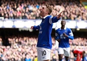 Everton 2 V Cardiff City 1 : Goodison Park : 15-03-2014 Prints: Deulofeu's Historic Goal: Everton's First against Cardiff City (15-03-2014)