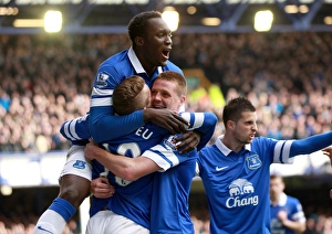 Everton 2 V Cardiff City 1 : Goodison Park : 15-03-2014 Prints: Deulofeu's Strike: Everton's First Goal Against Cardiff City (15-03-2014)