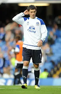 15 October 2011 Chelsea V Everton Prints: Diniyar Bilyaletdinov of Everton in Pre-Match Warm-Up at Stamford Bridge Before Chelsea vs Everton (15 October 2011)