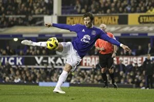 Images Dated 24th January 2011: Diniyar Bilyaletdinov Scores the Opener: Everton's Victory Against West Ham United