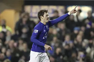22 January 2011 Everton V West Ham United Prints: Diniyar Bilyaletdinov's Premier League Debut Goal: Everton vs