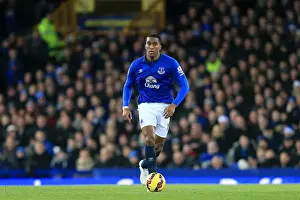 Everton V Queens Park Rangers - Goodison Park Prints: Distin in Action: Everton vs. Queens Park Rangers at Goodison Park, Premier League