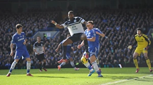 Chelsea 1 V Everton 0 : Stamford Bridge : 22-02-2014 Prints: Distin's Charging Run at Stamford Bridge: Everton vs. Chelsea (February 22, 2014)