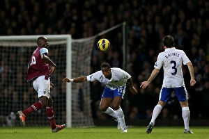 West Ham United 1 V Everton 2 : Upton Park : 22-12-2012 Prints: Distin's Decisive Header: Everton's Win at Upton Park Against West Ham United (December 22)
