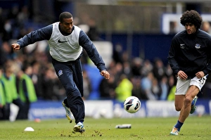 Everton 2 V Manchester City 0 : Goodison Park : 16-03-2013 Prints: Distin's Defiant Performance: Everton's Historic 2-0 Victory Over Manchester City (BPL 2012-13)