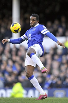 Everton 2 V Southampton 1 : Goodison Park : 29-12-2013 Prints: Distin's Header: Everton's Triumph Over Southampton in the Barclays Premier League (December 29)