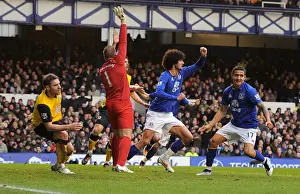 21 January 2012, Everton V Blackburn Rovers Prints: Double Trouble: Fellaini and Cahill's Controversial Goals vs