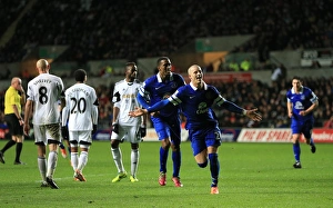 Swansea City 1 V Everton 2 : Liberty Stadium : 22-12-2013 Prints: Double Trouble: Ross Barkley's Brace Secures Everton's Premier League Victory over Swansea City (22-12-2013)