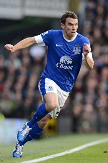 Images Dated 3rd November 2012: Dramatic Draw at Craven Cottage: Seamus Coleman's Brilliant Performance Saves a Point for Everton