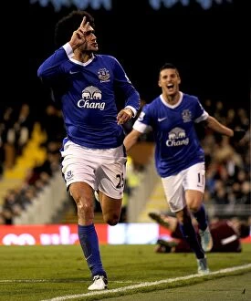 Images Dated 3rd November 2012: Dramatic Equalizer: Fellaini Saves a Point for Everton at Fulham (Nov 3, 2012)