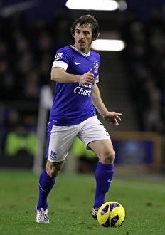 Everton 1 V Arsenal 1 : Goodison Park : 28-11-2012 Prints: A Draw at Goodison Park: Leighton Baines Rallies Everton Against Arsenal