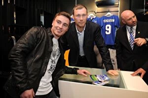 Images Dated 7th December 2011: Duncan Ferguson DVD Signing at Everton Two Store: Everton's Premier League XI