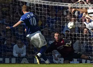 Duncan Ferguson Scores Dramatic Penalty for Everton Against Newcastle United, FA Barclaycard Premiership, September 13, 2003
