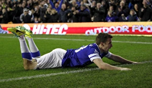 Everton 4 V Stoke City 0 : Goodison Park : 30-11-2013 Prints: Dynamic Duo: Coleman and McCarthy's Celebration of Everton's Second Goal vs