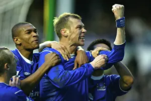 Ecstatic Moment: Duncan Ferguson's Iconic Goal Celebration for Everton FC