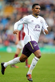 Framed Print : Eto'o in Action: Everton vs. Burnley, Barclays Premier League (2014)