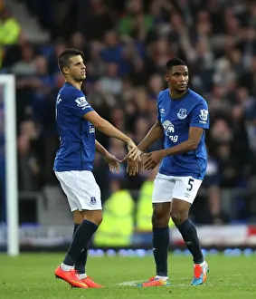 Full Length Prints: Eto'o and Mirallas in Glory: Everton's Triumphant Third Goal vs. Chelsea (BPL)