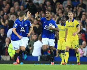 Images Dated 30th August 2014: Eto'o's Hat-Trick: Everton's Triumphant 3-0 Victory Over Chelsea
