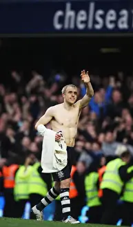 Euphoria Unleashed: Phil Neville's Iconic FA Cup Celebration vs. Chelsea (Everton's Historic Upset at Stamford Bridge, 2011)