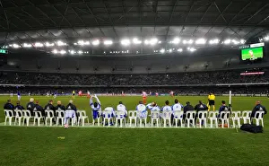 Melbourne Heart V Everton Prints: Everton Bench: Focused at Etihad Stadium - Melbourne Heart vs Everton Pre-Season Friendly