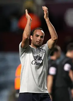 Everton Fans Euphoria: Landon Donovan's Farewell Applause at Villa Park (Aston Villa vs. Everton, Barclays Premier League, 14 January 2012)