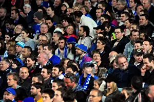 Framed Print : Everton FC Fans Embrace the Electric Atmosphere at ANZ Stadium during Sydney FC Pre-Season Friendly