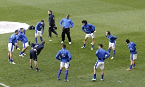 Everton 2 V Tottenham Hotspur 1 : Goodison Park : 09-12-2012 Prints: Everton FC: Gearing Up for the Battle Against Tottenham Hotspur in the Barclays Premier League (2-1)