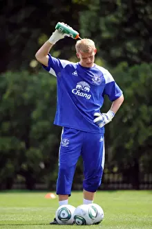 Framed Print : Everton FC: Gearing Up for the Season - Intense Training Sessions in Philadelphia, July 2011