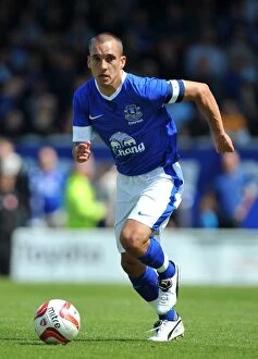Images Dated 14th July 2012: Everton FC: Leon Osman in Pre-Season Action at Globe Arena Against Morecambe