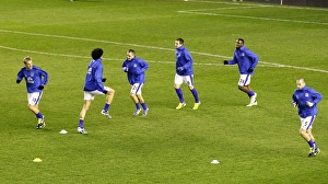 Everton 2 V West Bromwich Albion 1 : Goodison Park : 30-01-2013 Prints: Everton FC: Pre-Match Warm-Up at Goodison Park before Everton vs
