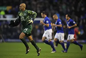 Everton FC: Tim Howard and Team Gear Up for Second Half Kickoff vs. Blackburn Rovers, Barclays Premier League