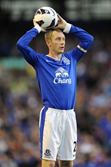 Everton FC vs AEK Athens: Tony Hibbert in Action - Pre-Season Friendly at Goodison Park