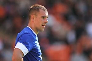 Keith Southern Testimonial - Blackpool v Everton - Bloomfield Road Collection: Everton FC vs Blackpool: Darron Gibson at Keith Southern's Testimonial, Bloomfield Road