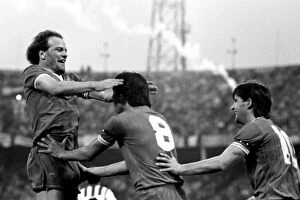 European Cup Winners Cup - 1985 Collection: Everton FC's Glorious Moment: Andy Gray's Jubilation after Winning the 1985 European Cup Winners