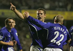 Everton Football Club: James Beattie's Thrilling Goal Celebration with Tony Hibbert