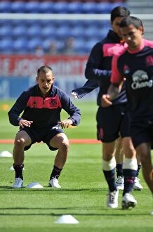 Images Dated 30th April 2011: Everton Football Club: Leon Osman and Team-Mates Gear Up for Barclays Premier League Showdown at