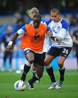 15 October 2011 Chelsea V Everton Prints: Everton Football Club: Saha and Rodwell Prepare for Chelsea Showdown (15 October 2011)