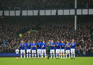Soccer Football Prints: Everton Honors Graham Taylor and Jim Greenwood with a Minutes Applause before Everton v Manchester City