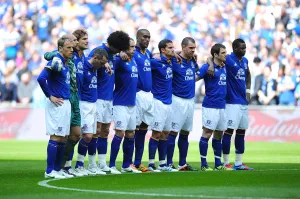 FA Cup - Semi Final - Liverpool V Everton - 14 April 2012 Prints: Everton Honors Hillsborough Victims: A Minute's Silence at the FA Cup Semi-Final vs