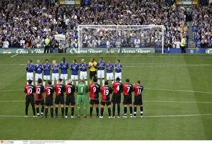 Everton v Blackburn Collection: Everton Honors Rhys Jones: A Minute's Silence Before Everton v Blackburn Rovers (07/08)