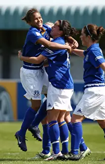 Everton Ladies Prints: Everton Ladies: Celebrating Gwen Harries Game-Winning Goal vs