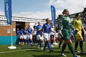 Images Dated 6th May 2012: Everton Ladies Emerging from the Tunnel: Everton vs. Lincoln Ladies, FA WSL (06 May 2012)