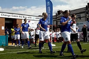 06 May 2012 Everton Ladies v Lincoln Ladies Collection: Everton Ladies Kick-Off at Goodison Park: FA WSL Match Against Lincoln Ladies (06 May 2012)