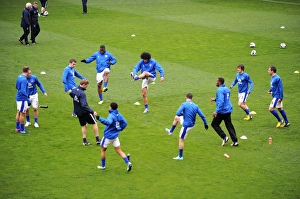 Everton 2 V Queens Park Rangers 0 : Goodison Park : 13-04-2013 Prints: Everton Players Gear Up for Victory: Everton vs