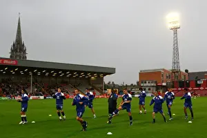 Everton Players Warm Up Ahead of Bohemians Friendly at Dalymount Park (15 August 2011)
