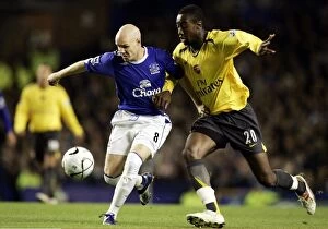 Images Dated 8th November 2006: Everton v Arsenal Carling Cup Fourth Round Andrew Johnson and Johan Djourou