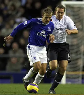 Everton v Bolton - Evertons Phil Neville and Boltons Kevin Davies