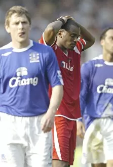 Images Dated 15th April 2007: Everton v Charlton Athletic Darren Bent at the end dejected