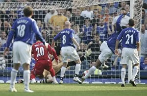 Images Dated 15th April 2007: Everton v Charlton Athletic Joleon Lescott scores the first goal for Everton